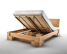 Vanes łóżko z pojemnikiem Mbox MAXI, z drewna bukowego, rozmiar 160x200