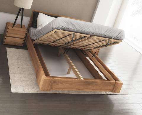 Beriet łóżko z drewna bukowego lewitujące 140x200 cm