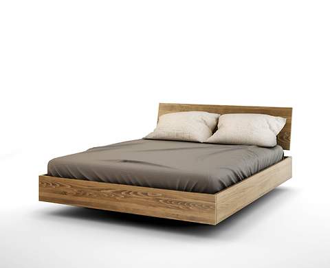 Zestaw bukowy BALLEGA: łóżko lewitujące  140 plus szafki plus komoda