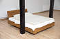 Zestaw: Beriet łóżko+2 szafki nocne z drewna bukowego lewitujące 180x200 cm, wybarwienie orzech (OR)