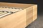 TRYSIL zestaw, drewno dębowe: łoże (możliwy LED) 180x200 + dwie szafki, lewitujące, z poj. na pościel