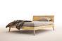 Lotar łoże zbudowane z litego drewna dębowego 160x200 cm, impregnacja szlachetnym woskiem