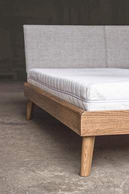 Lotar łoże zbudowane z litego drewna bukowego 90x200 cm, impregnacja szlachetnym woskiem