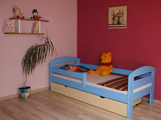 Karmen Plus łóżko sosnowe z szufladą dla dzieci 80x180, z materacem kokosowym