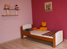 Boley łóżko sosnowe dla dzieci 80x180, z materacem piankowym
