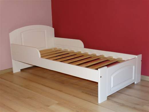 Boley łóżko sosnowe z szufladą dla dzieci 80x180, z materacem kokosowym