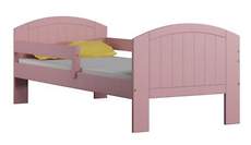 Mikel różowy - łóżko sosnowe dla dzieci 80x160 z materacem piankowym