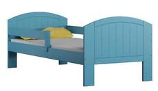 Merdok niebieski - łóżko sosnowe dla dzieci 80x160 z materacem piankowym