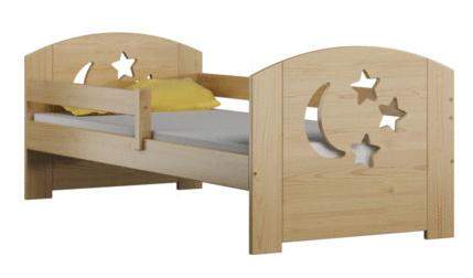 Merdok sosna lak. - łóżko sosnowe dla dzieci 80x180 z materacem piankowym