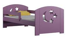 Merdok fioletowy - łóżko sosnowe dla dzieci 80x180 z materacem piankowym