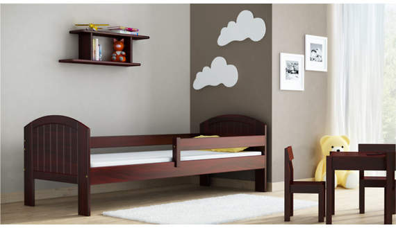Mikel olcha - łóżko sosnowe dla dzieci 80x180 z materacem piankowym