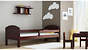 Mikel wanilia - łóżko sosnowe dla dzieci 80x180 z materacem piankowym