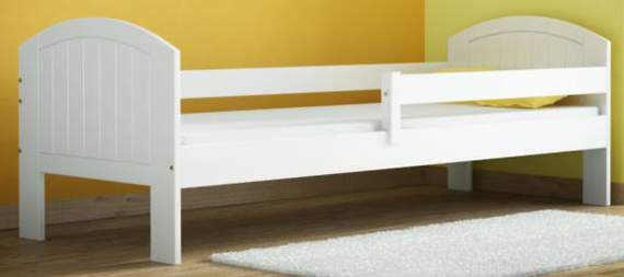 Mikel fioletowy - łóżko sosnowe dla dzieci 80x180 z materacem piankowym